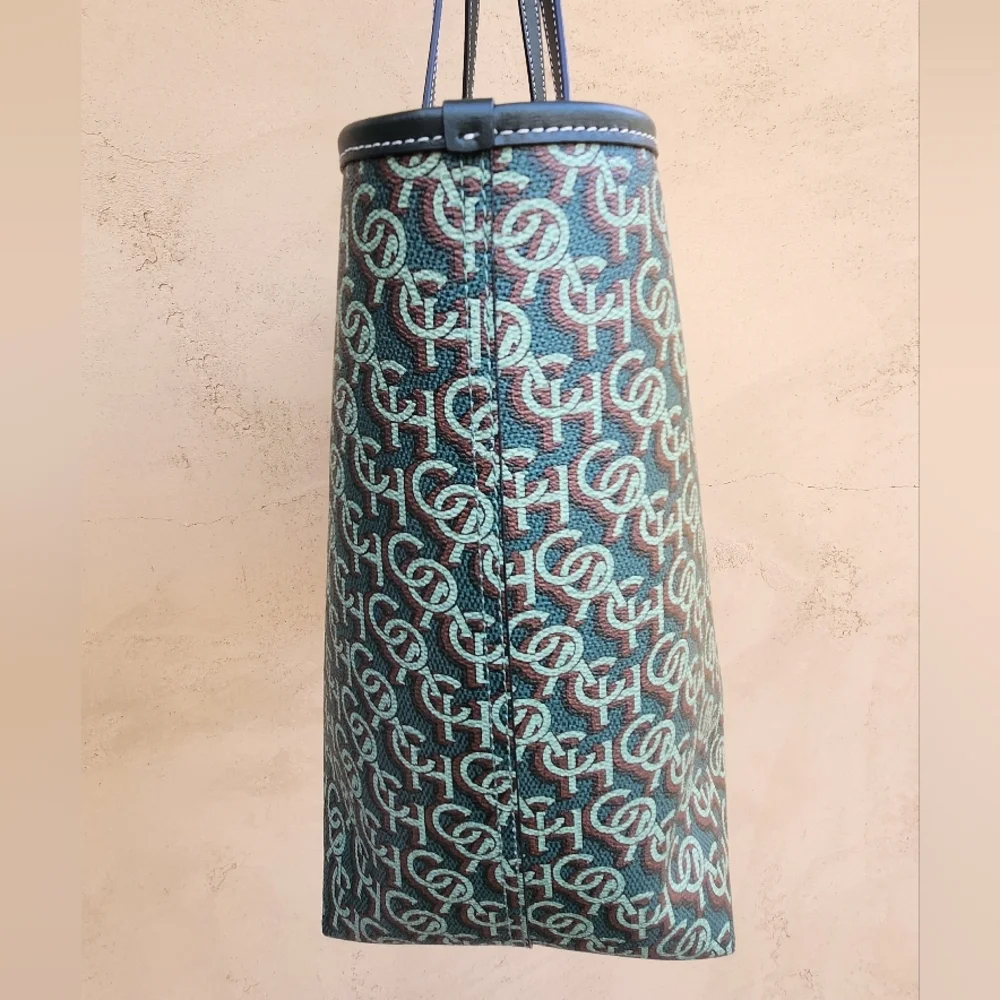 Coach City Tote – Green Monogram Print | Style CF342 - Picture 6 of 13